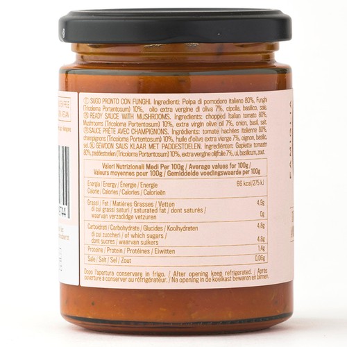 Crispino Pasta Sauce Tomato Funghi