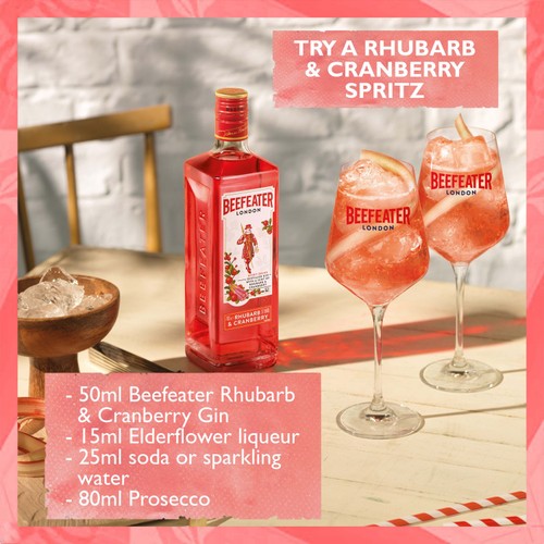 Beefeater Rhubarb & Cranberry Flavoured Pink Gin
