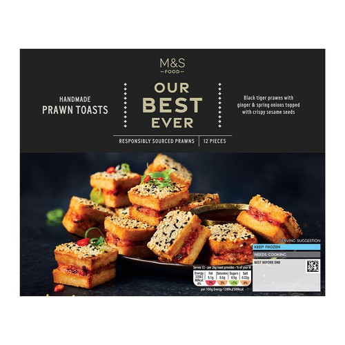 M&S Our Best Ever 12 Prawn Toasts Frozen