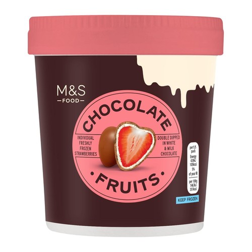 M&S Milk & White Chocolate Enrobed Frozen Strawberries