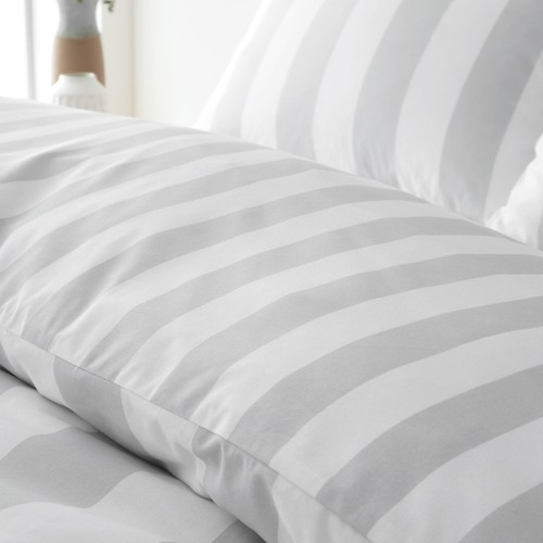Catherine Lansfield Cove Stripe Single Duvet Set Silver