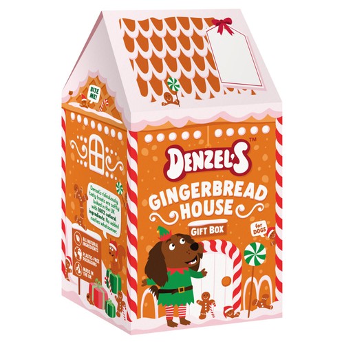 Denzel's Gingerbread House Gift Box for Dogs