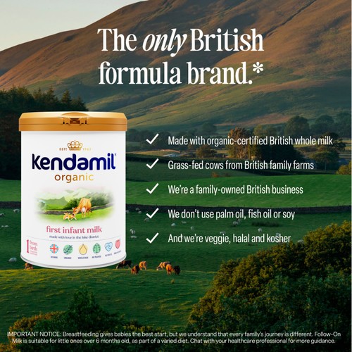 Kendamil Organic 1 First Infant Milk Powder, From Birth