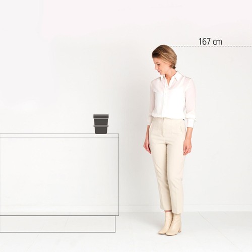 Brabantia 3 Litre Grey Sort & Go Waste Bin  