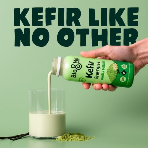 Bio&Me Matcha Vanilla Natural Energy Kefir Drink