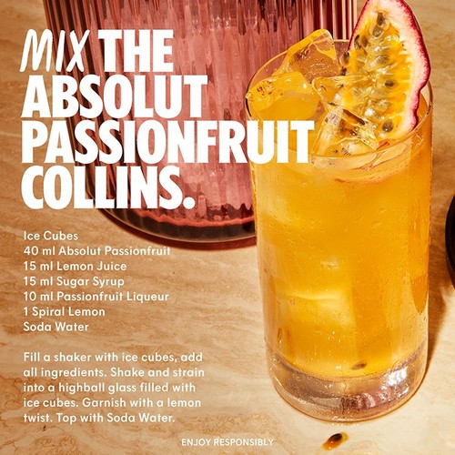 Absolut Passionfruit Flavoured Swedish Vodka