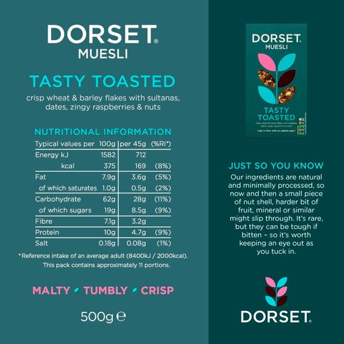Dorset Cereals Tasty Toasted Spelt Muesli Breakfast Cereal