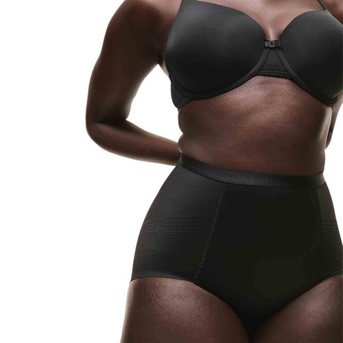 M&S Womens Body Define Firm Control No VPL Briefs, 12, Black
