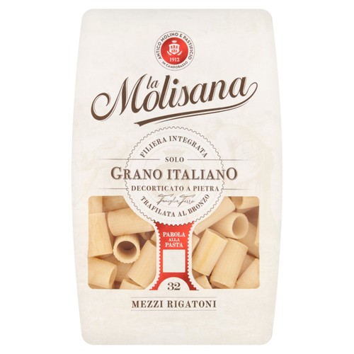 La Molisana Mezzi Half Rigatoni Pasta No.32