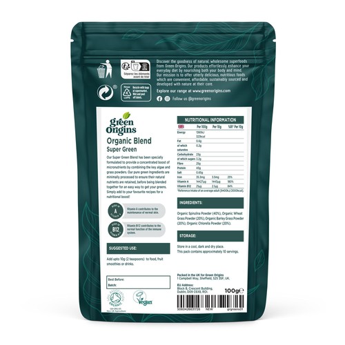 Green Origins Organic Super Green Blend 