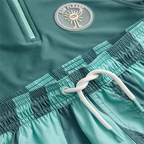 M&S Boys Striped Swim Set, 2-3 Y, Green