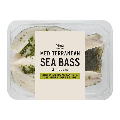 M&S Lemon Garlic & Herb Seabass Fillets