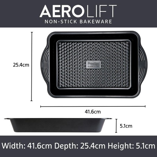 Prestige Aerolift Carbon Steel Medium Deep Baking Tray 41 x 25cm