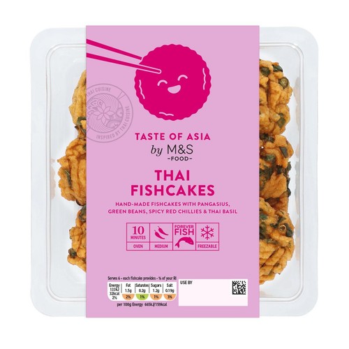 M&S 6 Spicy Red Thai Fishcakes - Taste of Asia