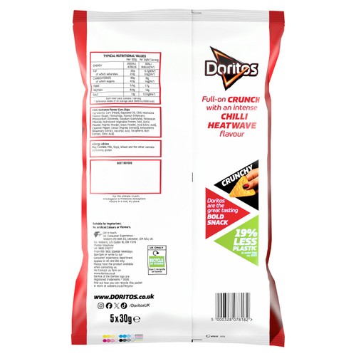 Doritos Chilli Heatwave Tortilla Chips Multipack Crisps