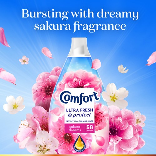Comfort Ultra Fresh & Protect Fabric Conditioner Sakura Dreams 58 Wash