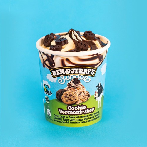 Ben & Jerry's Sundae Cookie Vermonster Ice Cream Tub Dessert
