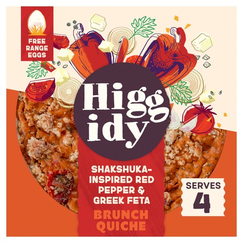 Higgidy Shakshuka-Inspired Red Pepper & Greek Feta Quiche