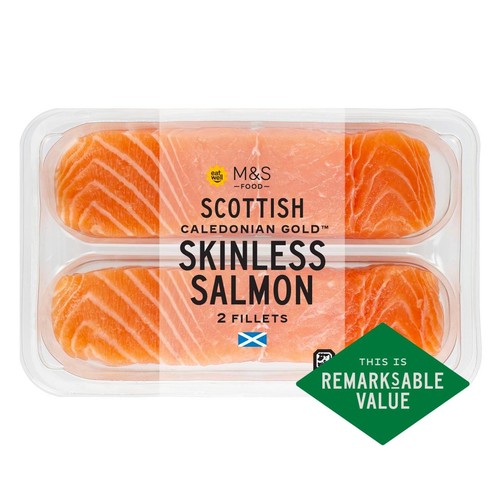 M&S 2 Skinless & Boneless Salmon Fillets