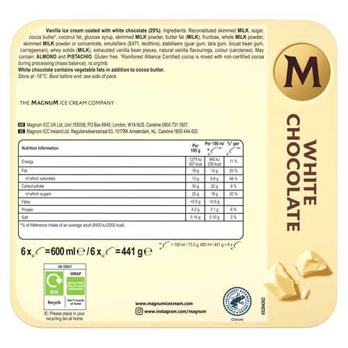 Magnum White Chocolate Ice Cream Sticks
