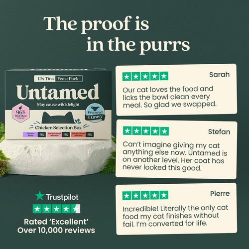 Untamed Chicken Selection Box in Gravy Cat Food