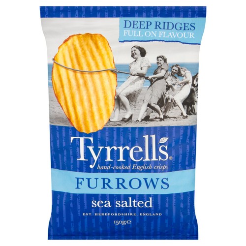 Tyrrells Furrows Sea Salted Sharing Crisps