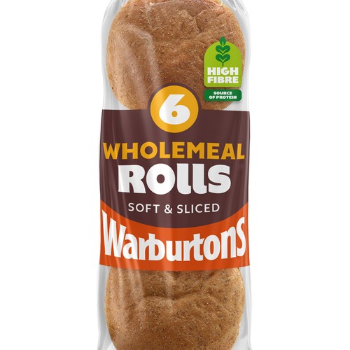 Warburtons Sliced Wholemeal Rolls
