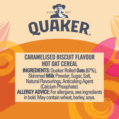 Quaker Oat So Simple Caramelised Biscuit Porridge Cereal Pot