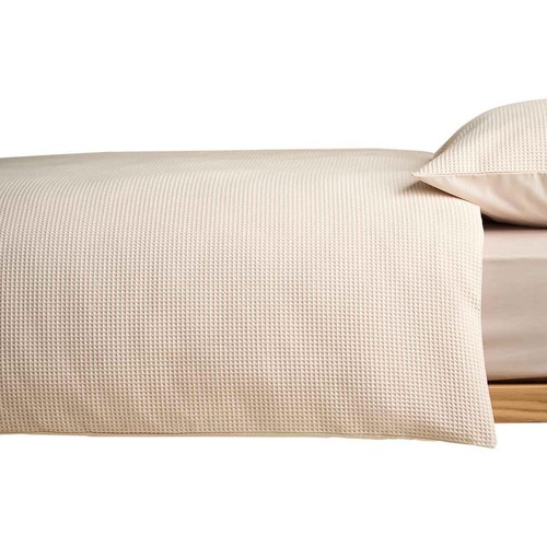 M&S Pure Cotton Waffle Bedding Set, Super King Size (6 ft),  Neutral