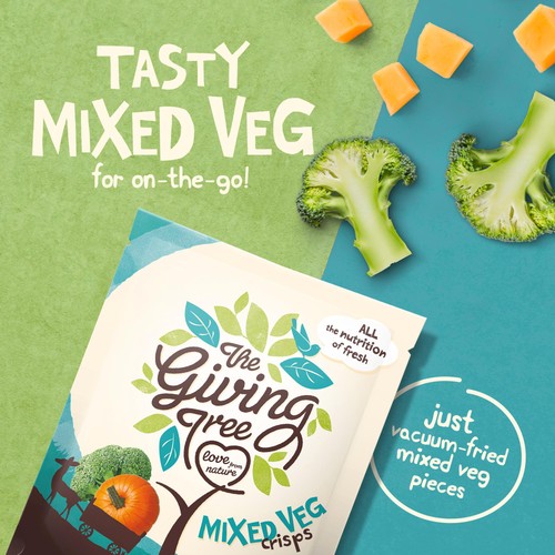 The Giving Tree Vacuum Fried Mixed Veggie Crisps