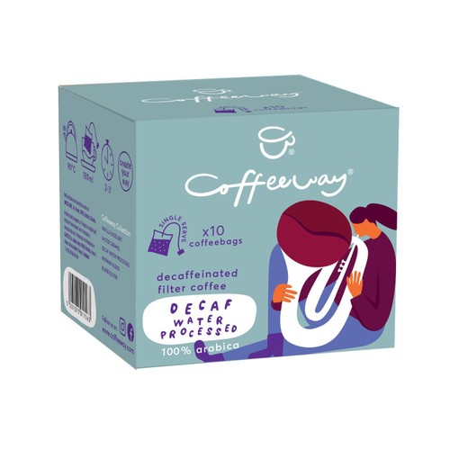 Coffeeway Decaf Water Processed Single Serve Coffee Bags
