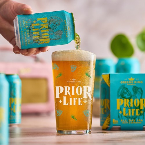Greene King Prior Life All Day IPA 3.4% ABV Craft Beer Cans