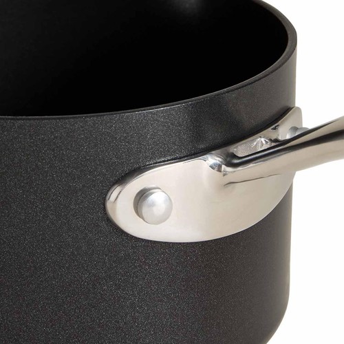 M&S Aluminium 14cm Non Stick Pro Milk Pan, Black