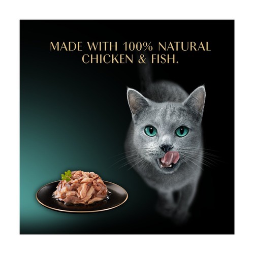 Sheba Fish Filets Adult Cat Food Tray with Chicken & Poultry in Gravy