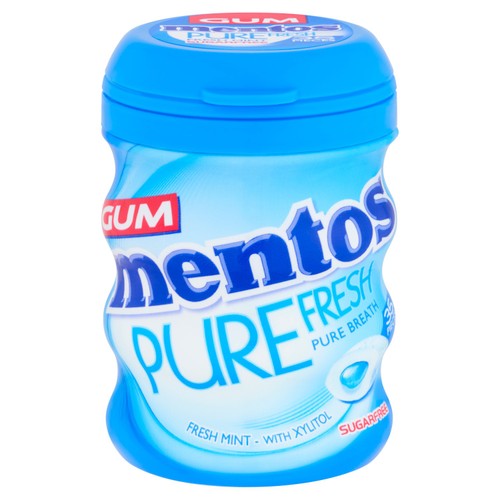 Mentos Gum Pure Fresh Freshmint Sugar Free Chewing Gum Bottle