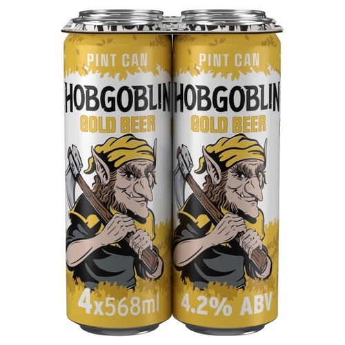 Hobgoblin Gold Ale Beer Pint Cans