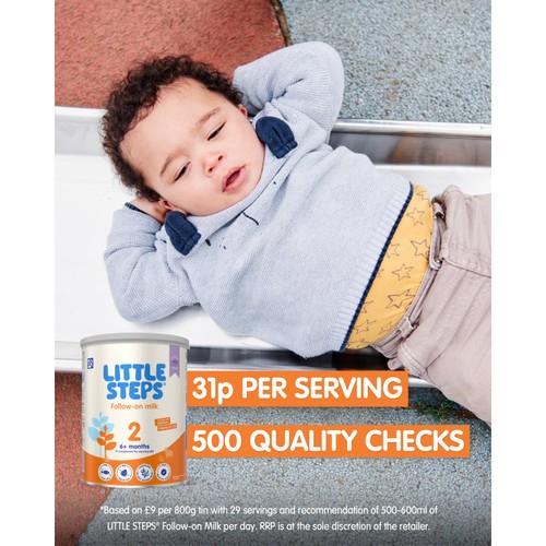 LITTLE STEPS Follow-on Baby Milk Powder Formula 6 mth+ 800 g