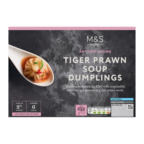 M&S 6 Tiger Prawn Soup Dumplings