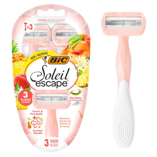 BIC Soleil Escape Disposable Razors 3 Blades Peach