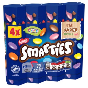 Smarties Milk Chocolate Tube Multipack 34g 4 Pack