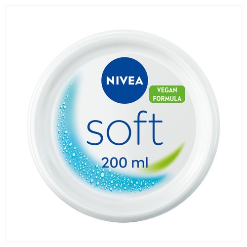 NIVEA Soft Moisturiser Cream for Face Hands & Body,