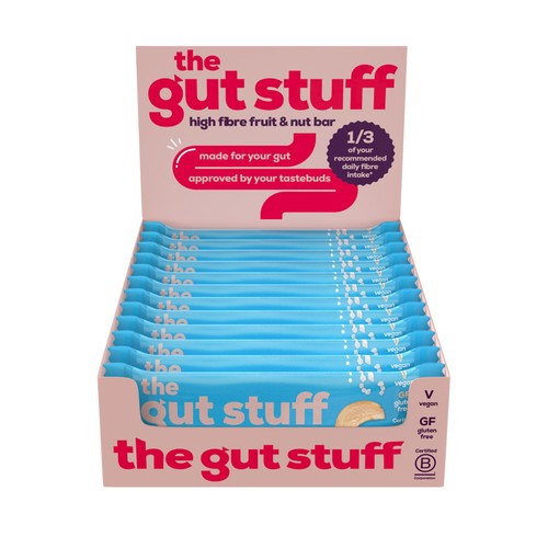 The Gut Stuff Sea Salt & Caramel High Fibre Fruit & Nut Box of Bars