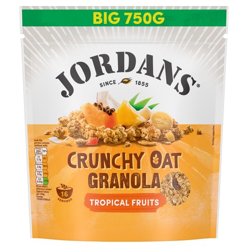 Jordans Crunchy Oat Granola Tropical Fruits Breakfast Cereal