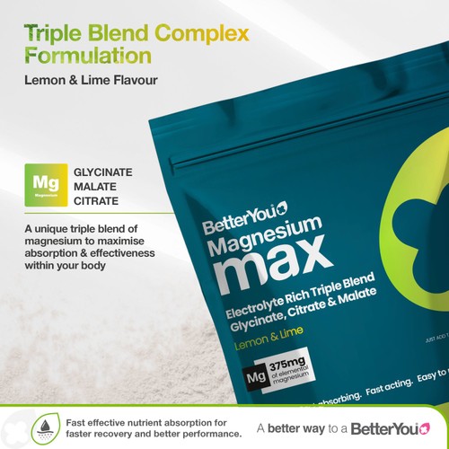 BetterYou Magnesium Max Lemon & LimePowder