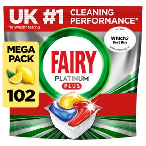 Fairy Platinum Plus All In One Lemon Dishwasher Tablets