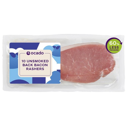 Ocado 10 Unsmoked Back Bacon Rashers