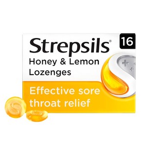Strepsils Honey & Lemon Lozenges x12 for Sore Throat