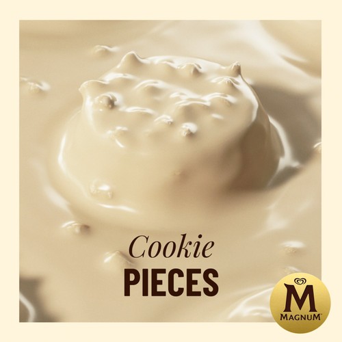 Magnum Bonbon White Chocolate & Cookies Ice Cream Frozen Snack