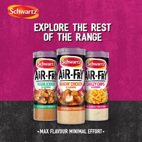 Schwartz Air Fryer Cheezy Chips Seasoning Drum