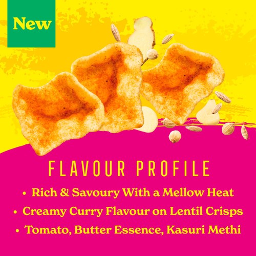 Rajah Rich Butter Chicken Lentil Curls Snacks 80g